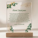 Statuetka Personalizowana Podziękowanie dla Nauczyciela Eukaliptus na Zakończenie Roku Szkolnego