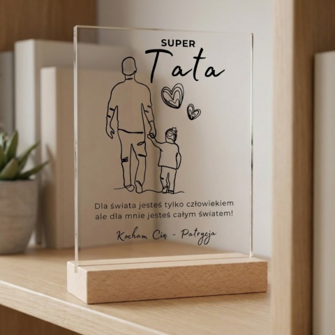 Statuetka SUPER Tata na Dzień Ojca z personalizacją