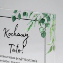 Statuetka na Dzień Ojca Kochany Tato z życzeniami i motywem eukaliptusa