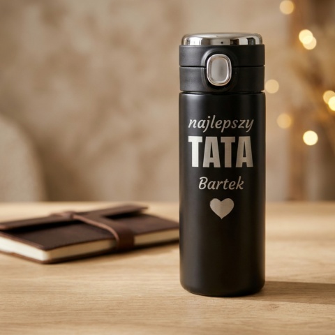 Termos LED 420ml z grawerem dla taty