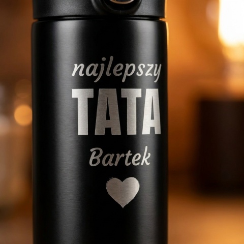 Termos LED 420ml z grawerem dla taty
