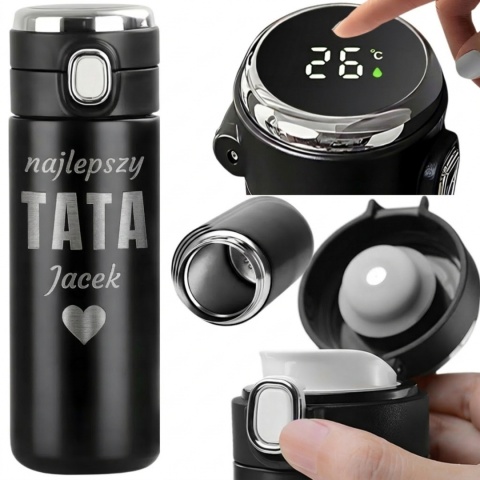 Termos LED 420ml z grawerem dla taty