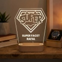 Grawerowana lampka led na Dzień Chłopaka Super Chłopak
