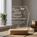 Lampka LED z grawerowaną plexi z motywem motyli - dzień nauczyciela pomysł na prezent