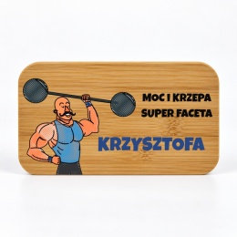 Lunchbox Siłacz z bambusową pokrywą - fajny prezent dla chlopaka