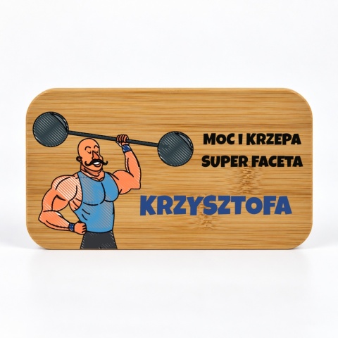 Lunchbox Siłacz z bambusową pokrywą - fajny prezent dla chlopaka