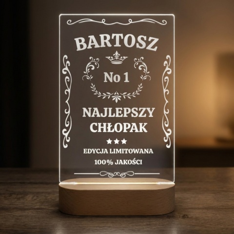 Oryginalny prezent dla chlopaka lampka LED z koroną