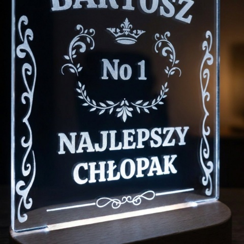 Oryginalny prezent dla chlopaka lampka LED z koroną