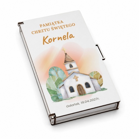 Pamiątka chrztu świętego - Pudełko na pieniądze na Chrzest
