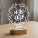 Personalizowana lampka plexi z motywem piłkarskim FC BARCELONA na Dzień Chłopaka