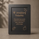 Personalizowana skarbonka na osiemnaste urodziny czarna HDF