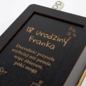 Personalizowana skarbonka na osiemnaste urodziny czarna HDF