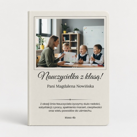 Personalizowany notes A5 ze zdjęciem - dzień nauczyciela prezent