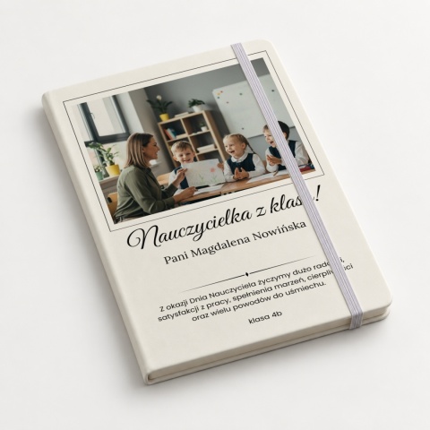Personalizowany notes A5 ze zdjęciem - dzień nauczyciela prezent