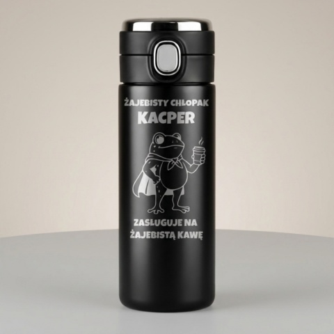 Termos LED 420ml z grawerem na Dzień Chłopaka zabawny motyw