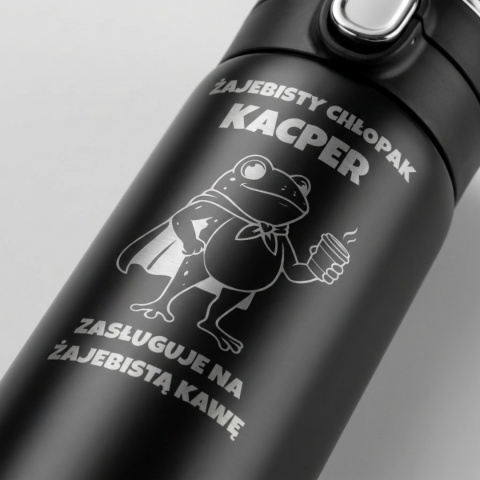 Termos LED 420ml z grawerem na Dzień Chłopaka zabawny motyw