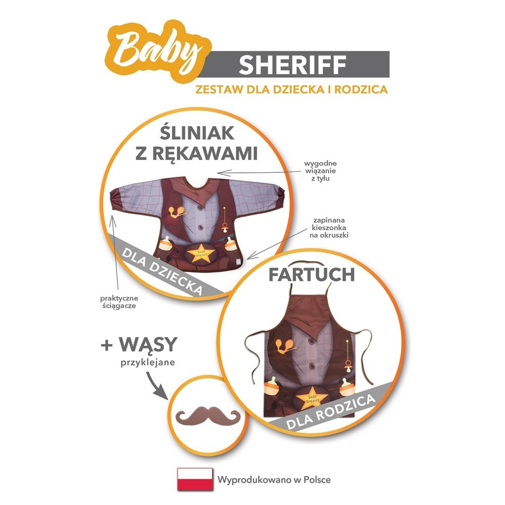 Baby Sheriff - śliniak i fartuch Baby Sheriff - śliniak i fartuch