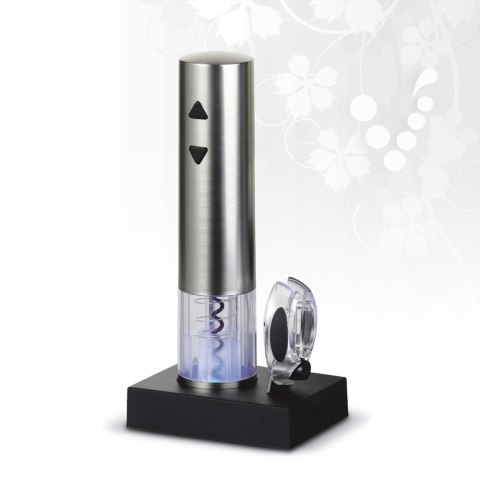 ELEKTRONICZNY KORKOCIĄG DO WINA LED silver twister ELEKTRONICZNY KORKOCIĄG DO WINA LED silver twister