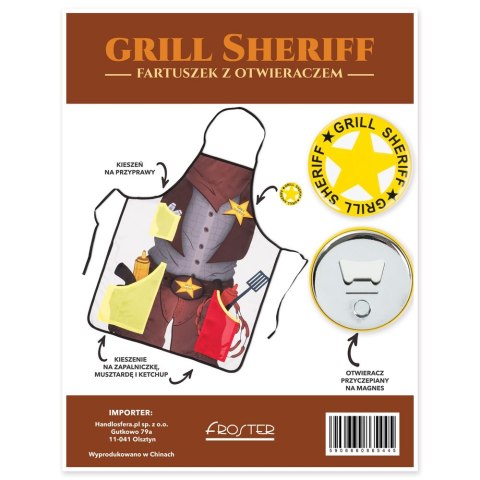 Grill Sheriff - fartuszek z otwieraczem Grill Sheriff - fartuszek z otwieraczem