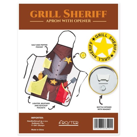 Grill Sheriff - fartuszek z otwieraczem Grill Sheriff - fartuszek z otwieraczem