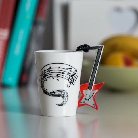 porcelanowy MUZYCZNY KUBEK Gitara elektryczna porcelanowy MUZYCZNY KUBEK Gitara elektryczna