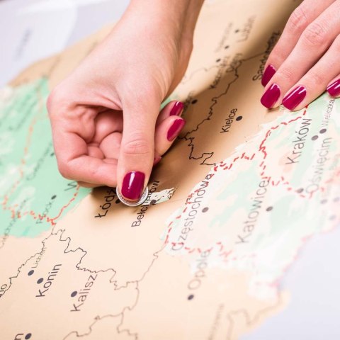 Mapa Odkrywcy - Polska - ulepszona zdrapka Mapa Odkrywcy - Polska - ulepszona zdrapka
