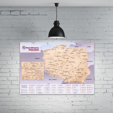 Mapa Odkrywcy - Polska - ulepszona zdrapka Mapa Odkrywcy - Polska - ulepszona zdrapka