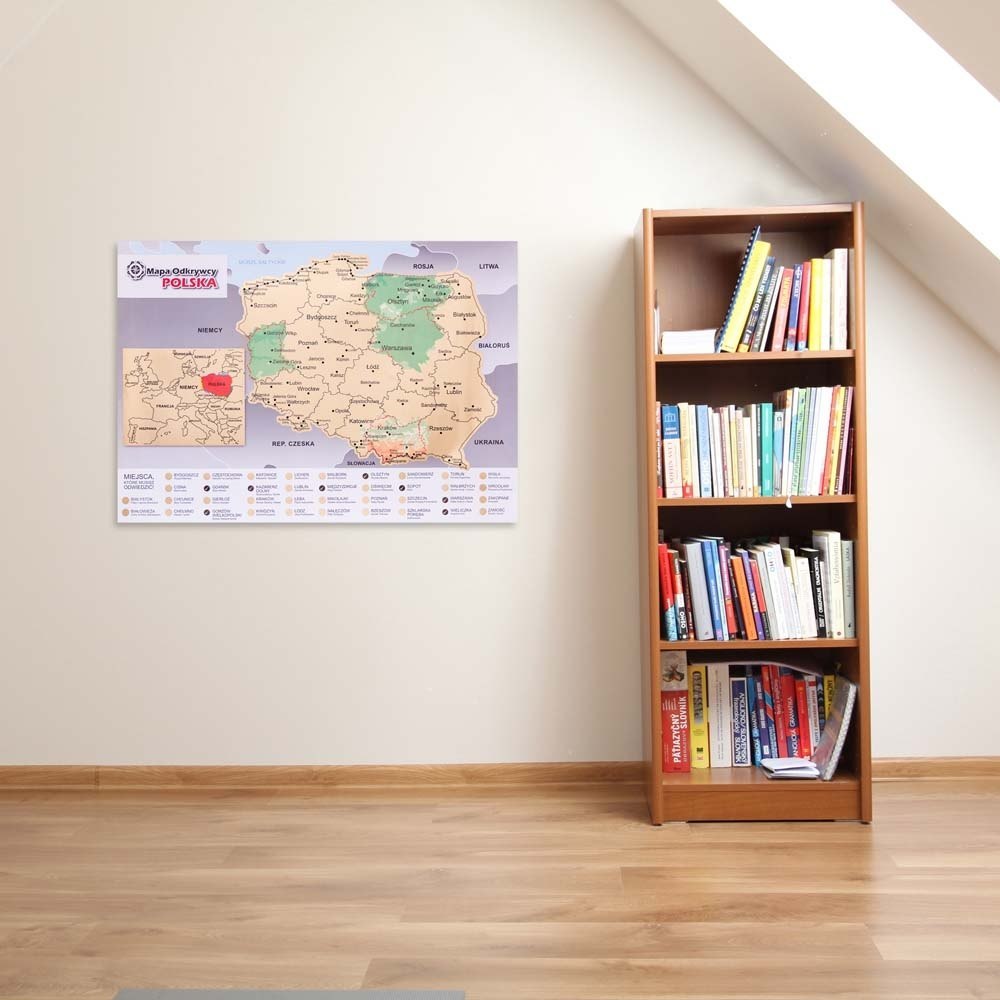 Mapa Odkrywcy - Polska - ulepszona zdrapka Mapa Odkrywcy - Polska - ulepszona zdrapka