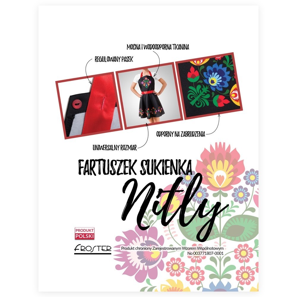 Nitly Folk - FARTUSZEK w kształcie SUKIENKI Nitly Folk - FARTUSZEK w kształcie SUKIENKI
