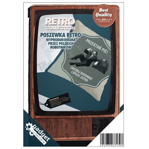 POSZEWKA RETRO z napisem "Przestań pić" - 33x33 cm POSZEWKA RETRO z napisem "Przestań pić" - 33x33 cm