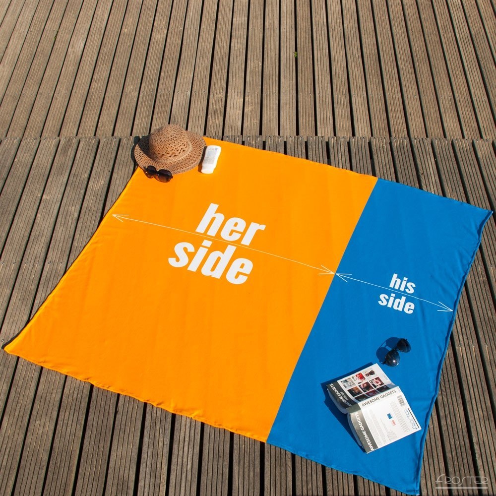Ręcznik plażowy dla Pary - Her Side His Side Ręcznik plażowy dla Pary - Her Side His Side