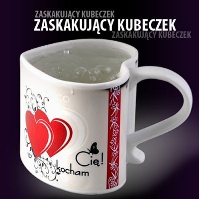 MAGICZNY KUBEK wzór KOCHAM CIĘ wer. Polska
