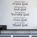 Naklejka dekoracyjna na ściane Praise God